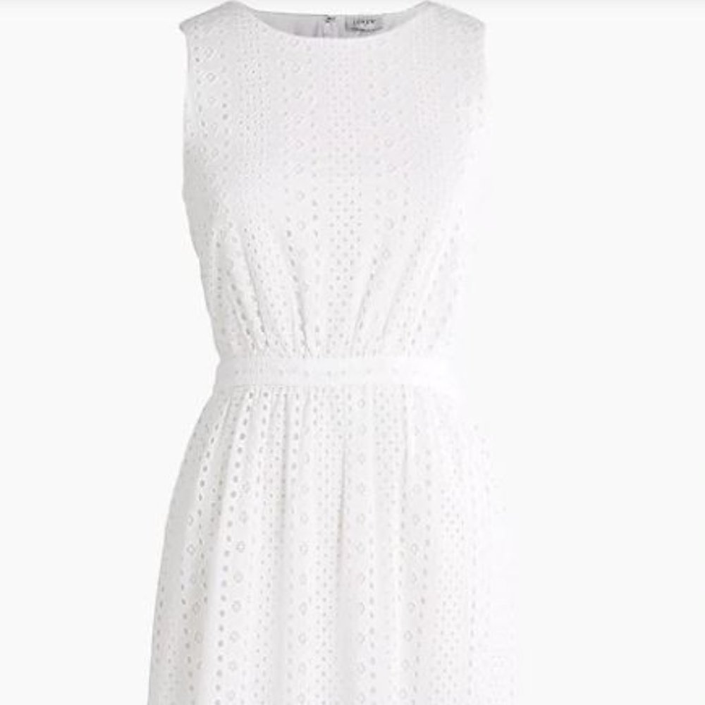 J Crew Eyelet-embroidered tiered midi dress AK917
